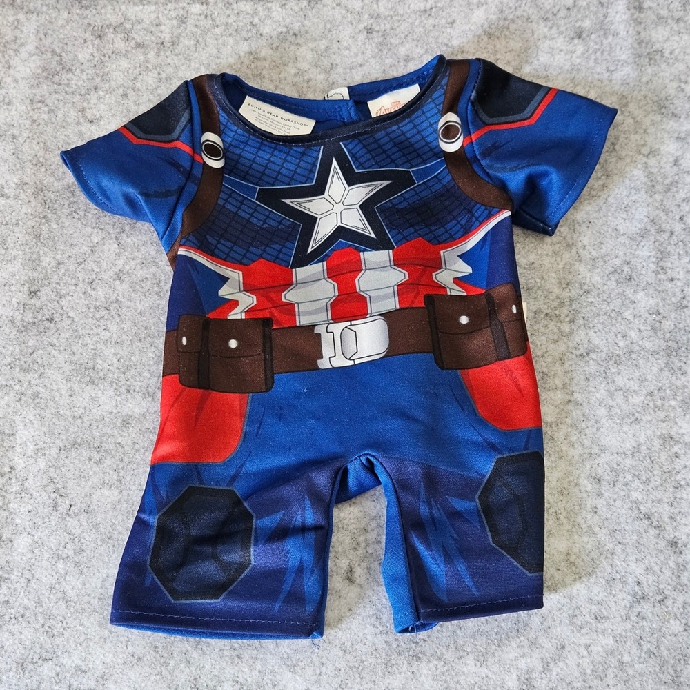 Build-A-Bear Marvel Avengers Captain America Costume Plush Outfit 027067